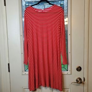 OLD NAVY Red Striped Dress